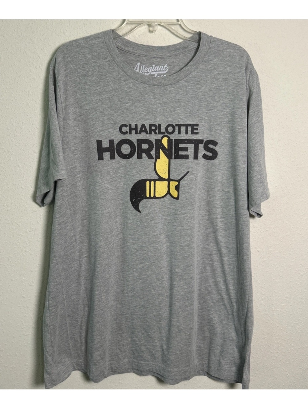 Charlotte Hornets World Football League 1974-1975 Season Retro Gray T -Shirt XL